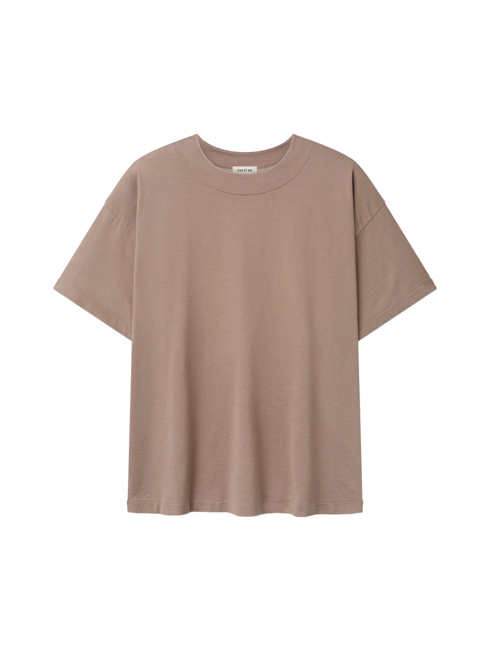 Fear of God Clean Neck Short Sleeve Tee in Dune Pearl Fear of God Clean Neck Short Sleeve Tee in Dune Pearl | Luxury Shoes