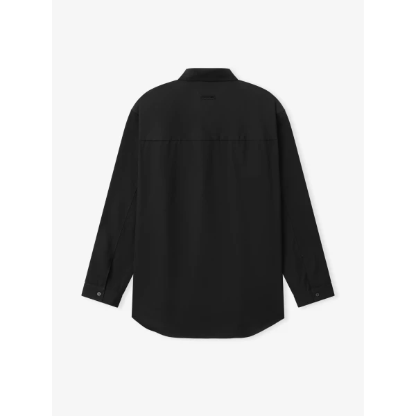 Fear of God Cotton Wool Oxford Classic Shirt in Black | Men Shirts | Luxury Shoes 