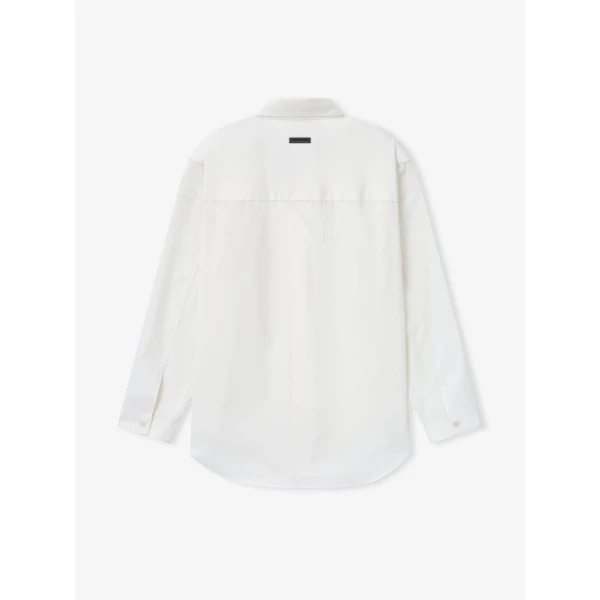 Fear of God Cotton Wool Oxford Classic Shirt in White | Men Shirts | Luxury Shoes 