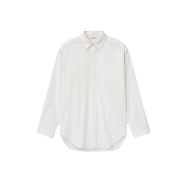 Fear of God Cotton Wool Oxford Classic Shirt in White | Luxury Shoes 