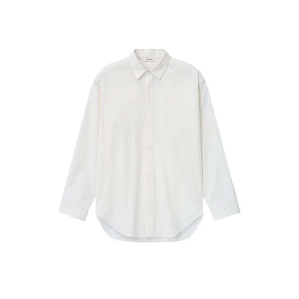 Fear of God Cotton Wool Oxford Classic Shirt in White | Luxury Shoes 