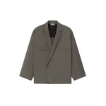 Fear of God Cotton Wool Oxford Shirt Jacket in Willow | Luxury Shoes 