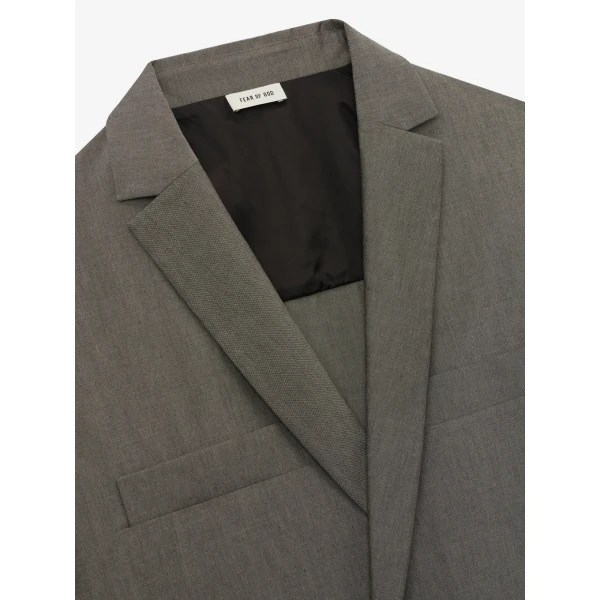 Fear of God Cotton Wool Oxford Shirt Jacket in Willow | Men Jackets | Luxury Shoes 