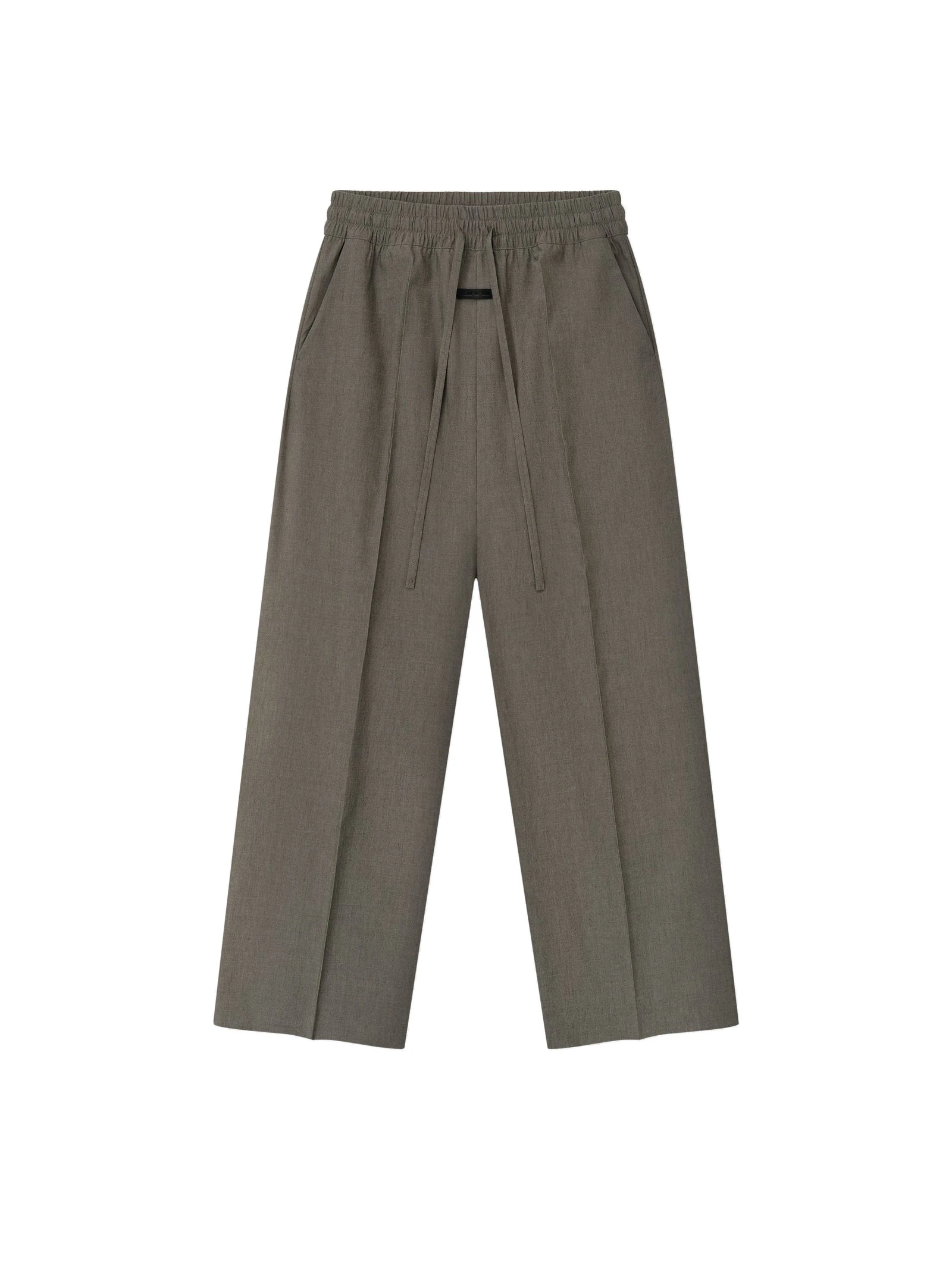 Fear of God Cotton Wool Oxford Wide Leg Drawstring Pants in Willow Fear of God Cotton Wool Oxford Wide Leg Drawstring Pants in Willow | Luxury Shoes
