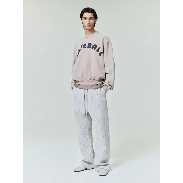 Fear of God Double Face Wool Baseball Flared Pants in Light Beige and Black | Pants | Luxury Shoes 