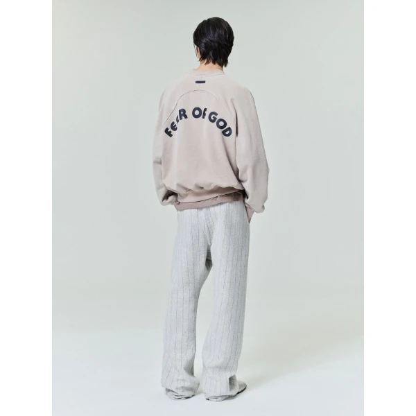 Fear of God Double Face Wool Baseball Flared Pants in Light Beige and Black | Pants | Luxury Shoes 