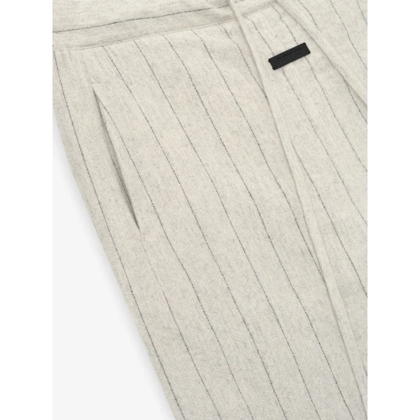 Fear of God Double Face Wool Baseball Flared Pants in Light Beige and Black | Pants | Luxury Shoes 