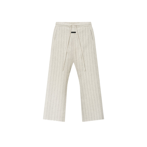 Fear of God Double Face Wool Baseball Flared Pants in Light Beige and Black | Luxury Shoes 