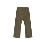 Fear of God Double Face Wool Cashmere Flared Pants in Khaki Melange | Luxury Shoes 
