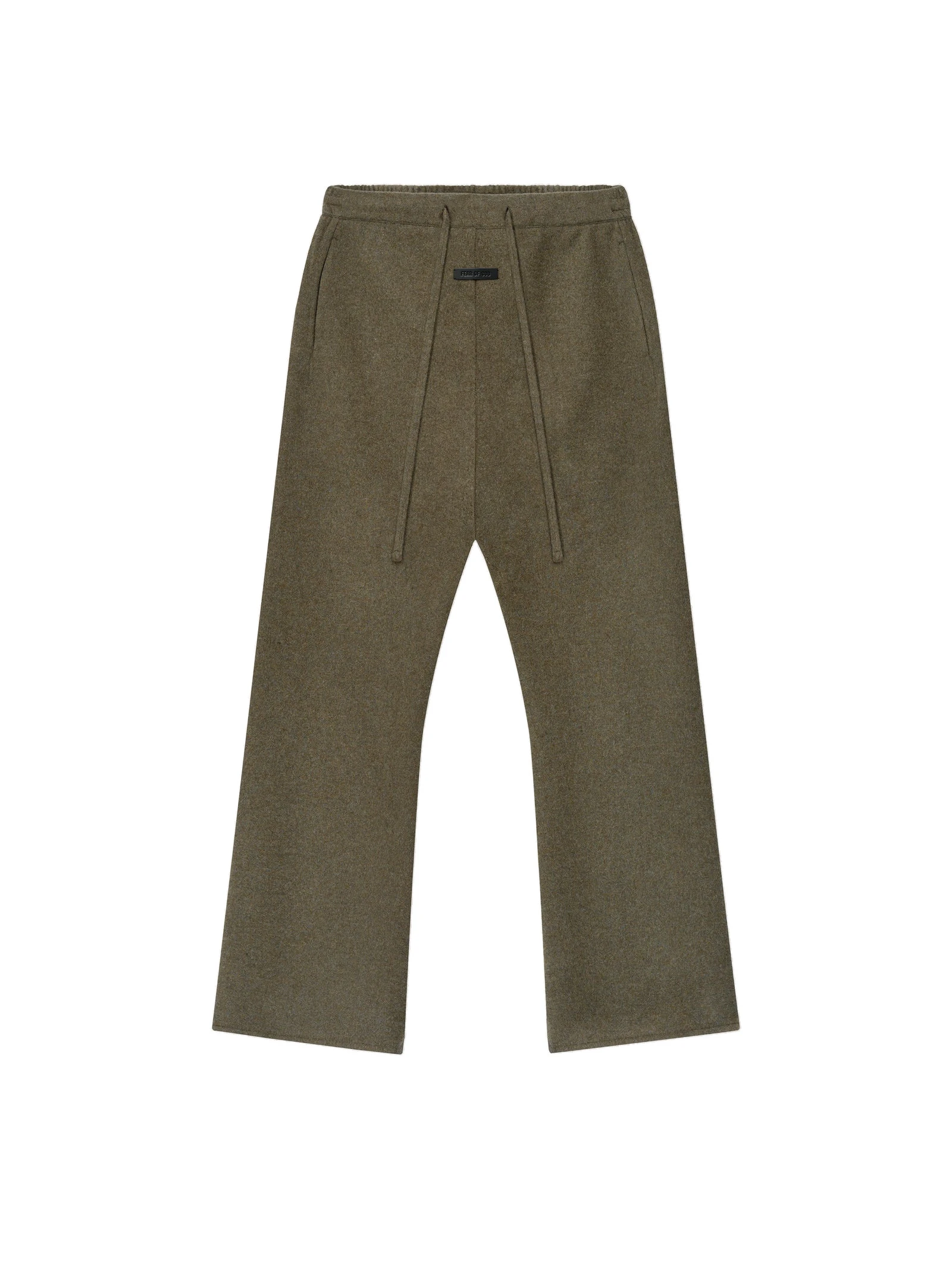 Fear of God Double Face Wool Cashmere Flared Pants in Khaki Melange Fear of God Double Face Wool Cashmere Flared Pants in Khaki Melange | Luxury Shoes