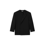 Fear of God Double Weave Wool Crewneck Jacket in Black | Luxury Shoes 