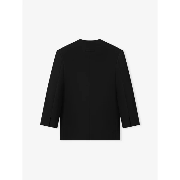 Fear of God Double Weave Wool Crewneck Jacket in Black | Men Jackets | Luxury Shoes 