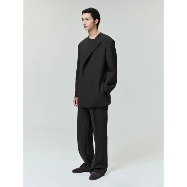 Fear of God Double Weave Wool Crewneck Jacket in Brown | Men Jackets | Luxury Shoes 