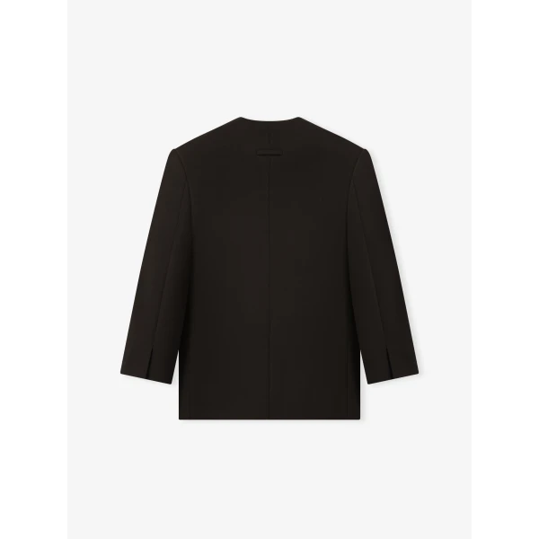 Fear of God Double Weave Wool Crewneck Jacket in Brown | Men Jackets | Luxury Shoes 