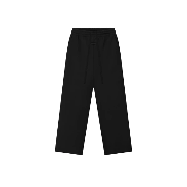 Fear of God Double Weave Wool Wide Leg Drawstring Pants in Black | Luxury Shoes 