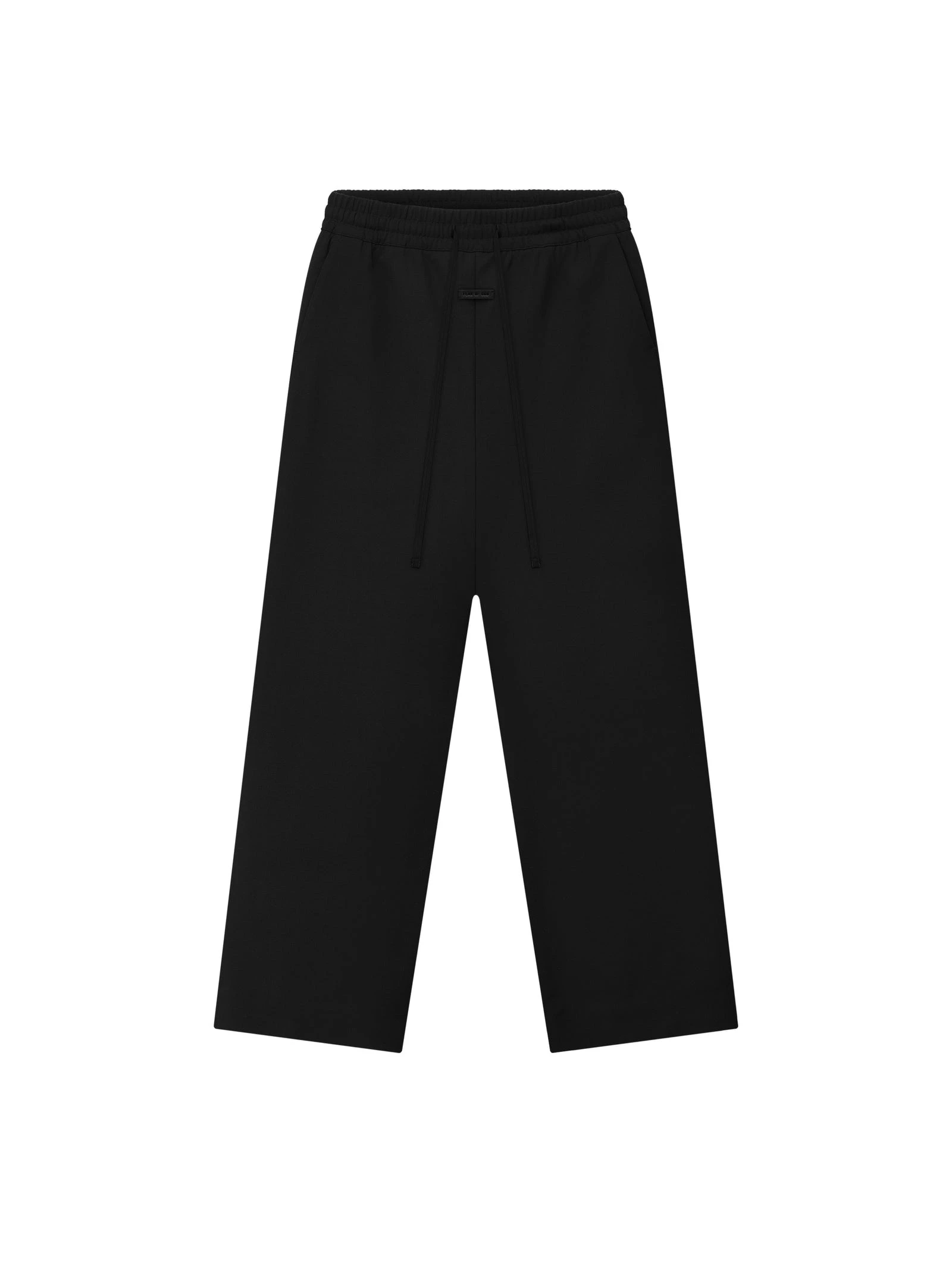Fear of God Double Weave Wool Wide Leg Drawstring Pants in Black Fear of God Double Weave Wool Wide Leg Drawstring Pants in Black | Luxury Shoes