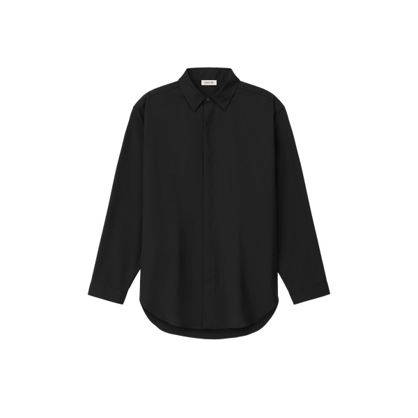 Fear of God Easy Care Wool Classic Shirt in Black | Luxury Shoes 