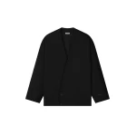 Fear of God Easy Care Wool Relaxed Lapelless Jacket in Black Fear of God Easy Care Wool Relaxed Lapelless Jacket in Black | Luxury Shoes