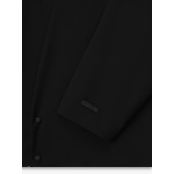 Fear of God Easy Care Wool Relaxed Lapelless Jacket in Black | Men Jackets | Luxury Shoes 