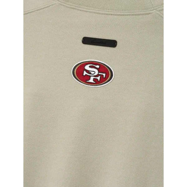 Fear of God Essentials 49ers 90s Relaxed Crewneck in Sandstone | Sweatshirts | Luxury Shoes 