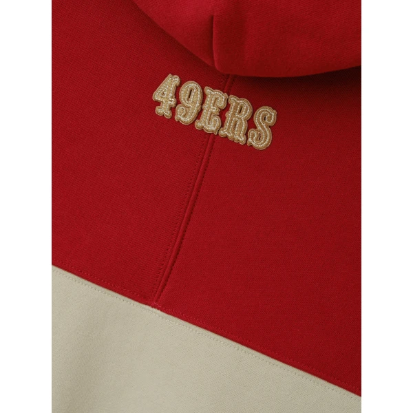 Fear of God Essentials 49ers 90s Relaxed Hoodie in Sandstone | Sweatshirts | Luxury Shoes 