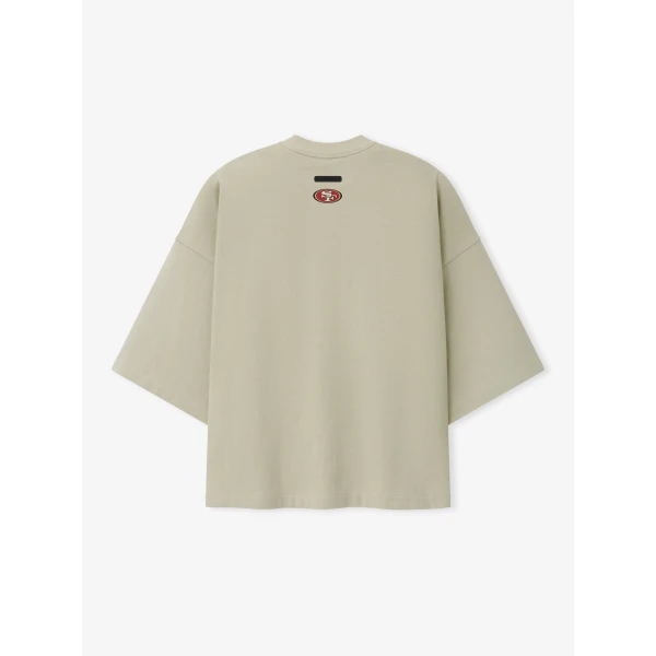 Fear of God Essentials 49ers Merch Tee in Sandstone | T-shirts & vests | Luxury Shoes 