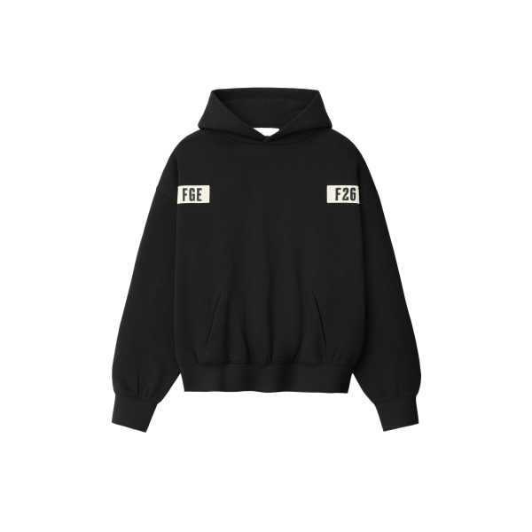 Fear of God Essentials 90s Hoodie in Vintage Black | Luxury Shoes 