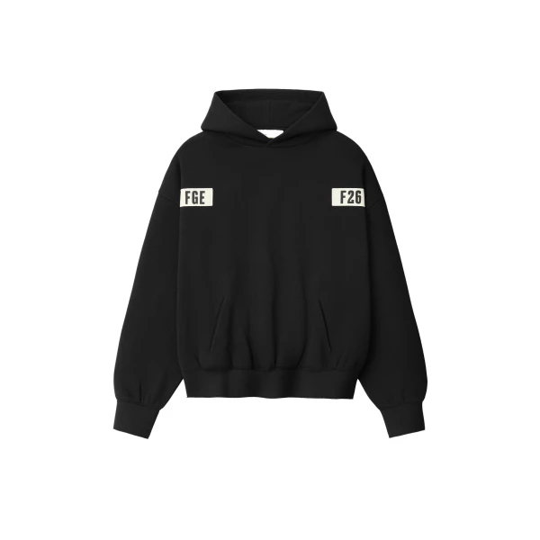Fear of God Essentials 90s Hoodie in Vintage Black | Luxury Shoes 