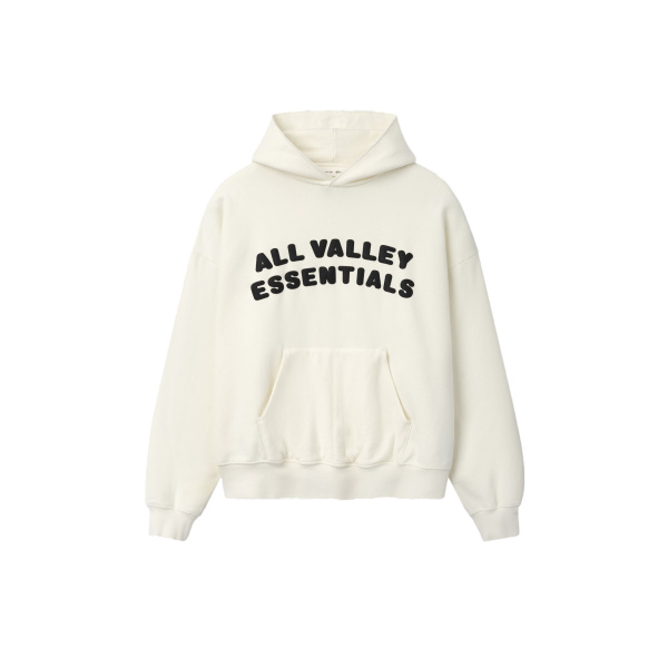 Fear of God Essentials 90s Hoodie in Washed Ivory | Luxury Shoes 