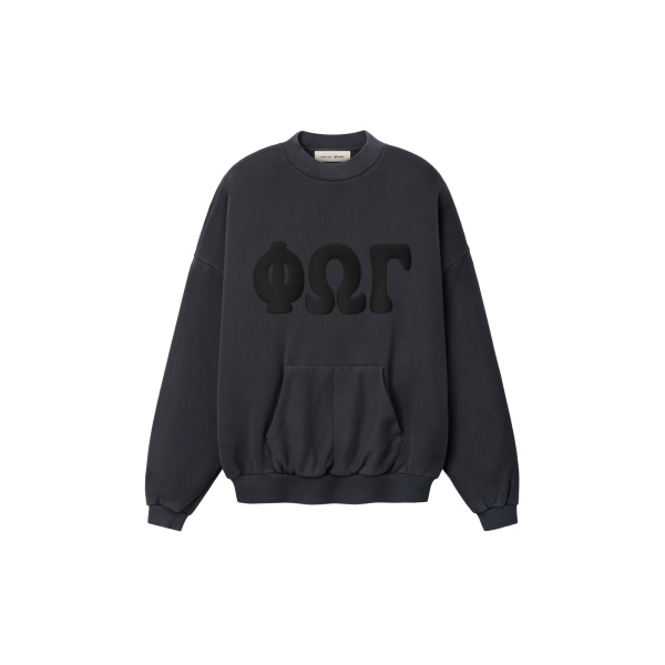 Fear of God Essentials 90s Sweatshirt in Washed Iron Grey | Luxury Shoes 