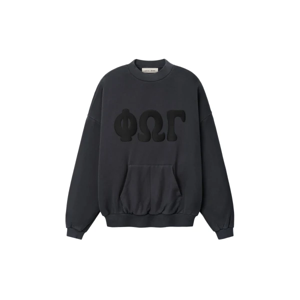 Fear of God Essentials 90s Sweatshirt in Washed Iron Grey | Luxury Shoes 