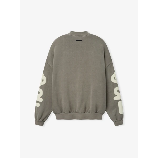 Fear of God Essentials 90s Sweatshirt in Washed Seal | Sweatshirts | Luxury Shoes 