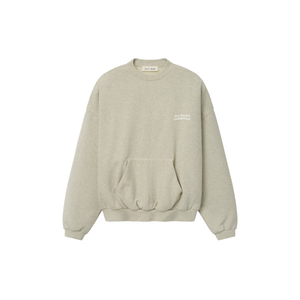 Fear of God Essentials 90s Sweatshirt in Washed Vanilla Heather | Luxury Shoes 