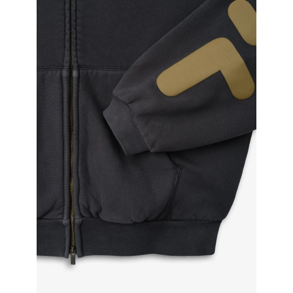 Fear of God Essentials 90s Zip-Up Hoodie in Washed Iron Grey | Sweatshirts | Luxury Shoes 