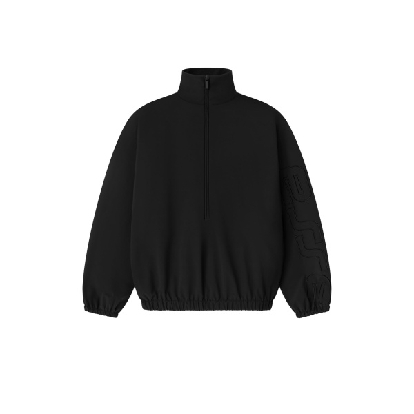 Fear of God Essentials Active Trace Half Zip Track Jacket in Vintage Black | Luxury Shoes 