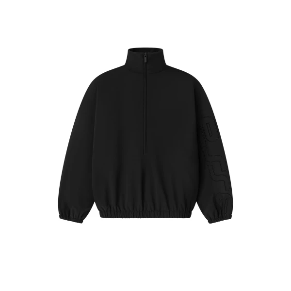 Fear of God Essentials Active Trace Half Zip Track Jacket in Vintage Black | Luxury Shoes 