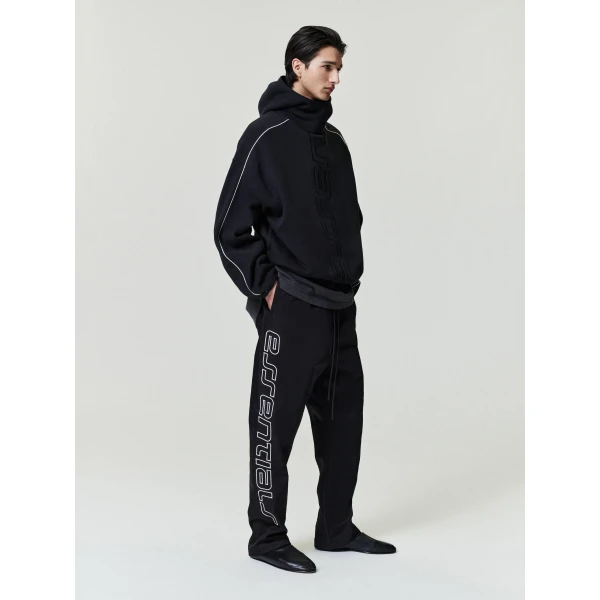 Fear of God Essentials Active Trace Modern Fleece Hoodie in Vintage Black | Sweatshirts | Luxury Shoes 
