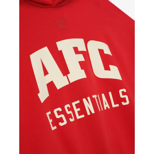 Fear of God Essentials American Sport Hoodie in Red | Sweatshirts | Luxury Shoes 