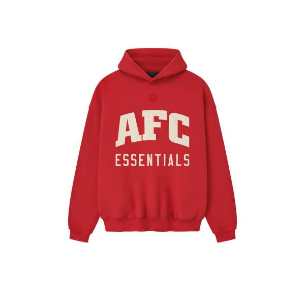Fear of God Essentials American Sport Hoodie in Red | Luxury Shoes 