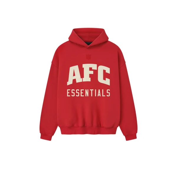 Fear of God Essentials American Sport Hoodie in Red | Luxury Shoes 
