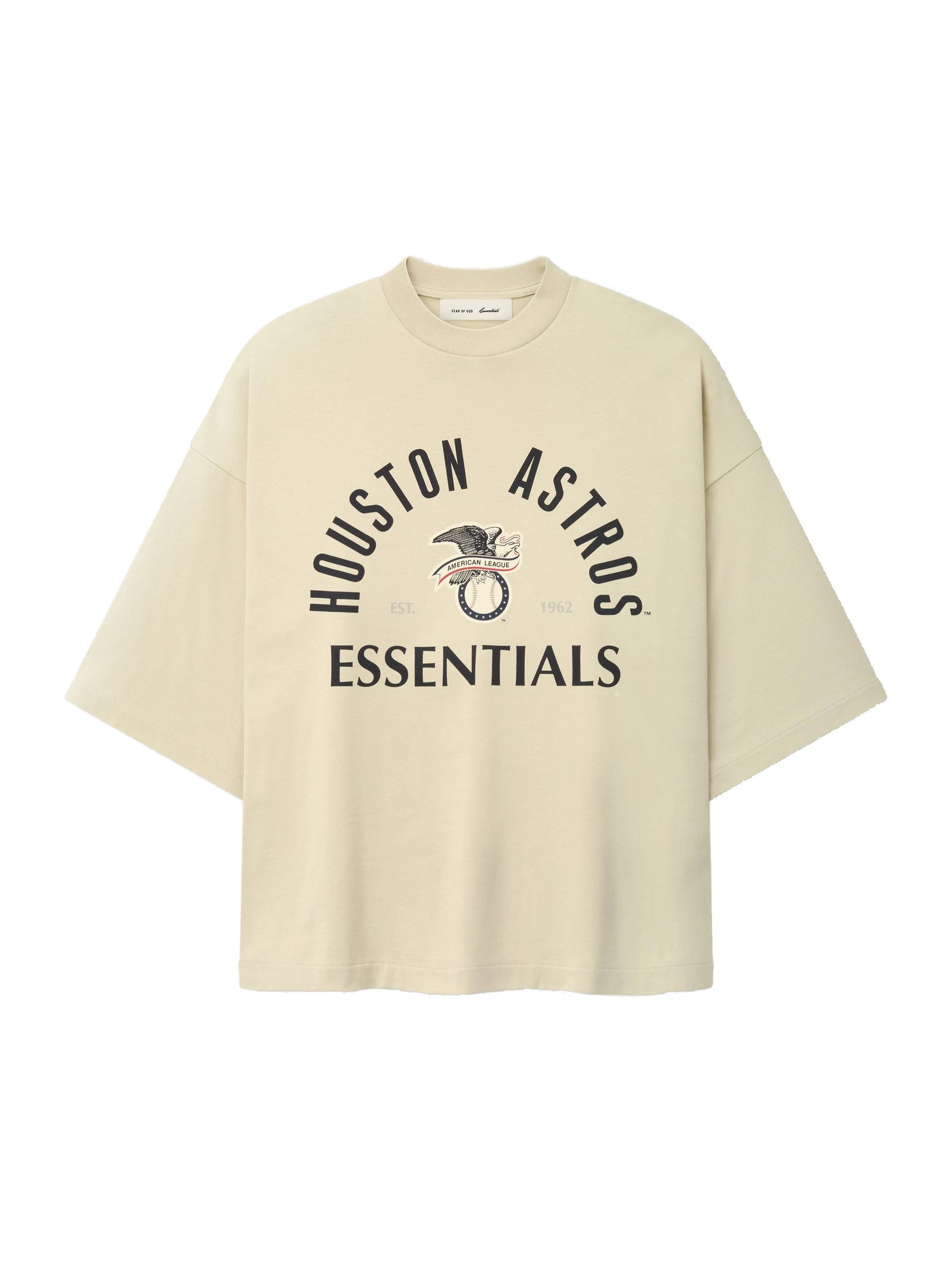 Fear of God Essentials Astros American League Merch Tee in Sandstone Fear of God Essentials Astros American League Merch Tee in Sandstone | Luxury Shoes