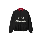 Fear of God Essentials Astros Half Zip Pullover in Black | Luxury Shoes 
