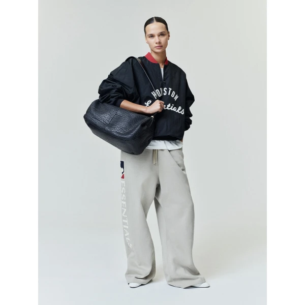 Fear of God Essentials Astros Half Zip Pullover in Black | Sweatshirts | Luxury Shoes 