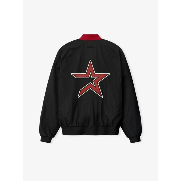 Fear of God Essentials Astros Half Zip Pullover in Black | Sweatshirts | Luxury Shoes 