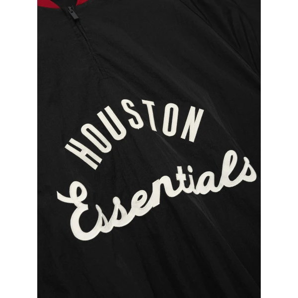 Fear of God Essentials Astros Half Zip Pullover in Black | Sweatshirts | Luxury Shoes 