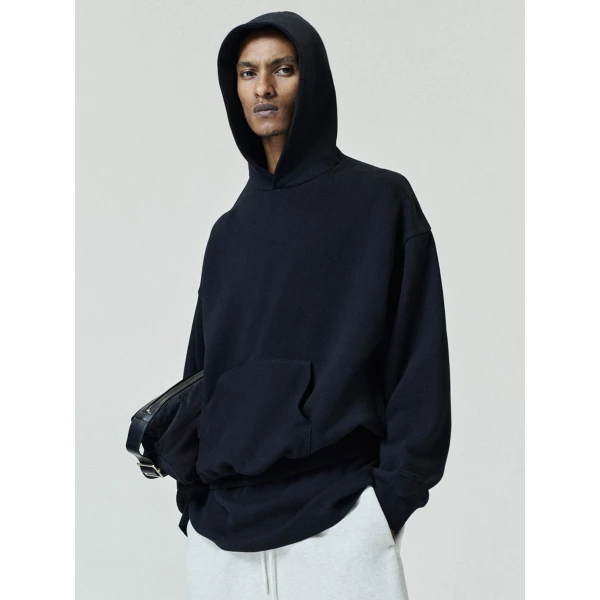 Fear of God Essentials Back Logo Classic Hoodie in Black | Sweatshirts | Luxury Shoes 