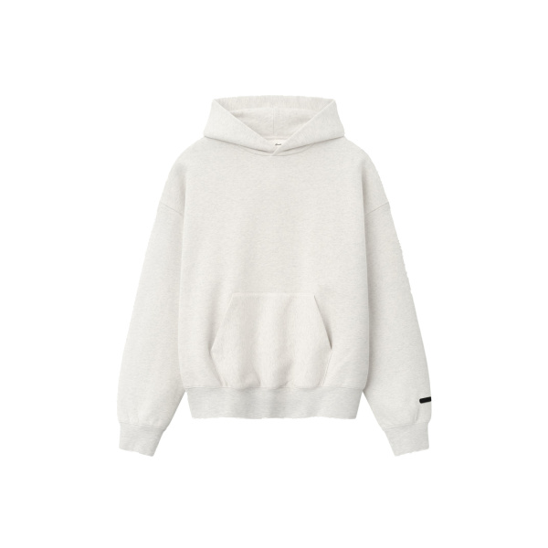 Fear of God Essentials Back Logo Classic Hoodie in Oatmeal Heather | Luxury Shoes 