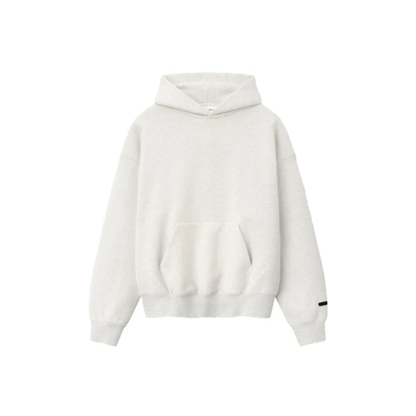 Fear of God Essentials Back Logo Classic Hoodie in Oatmeal Heather | Luxury Shoes 