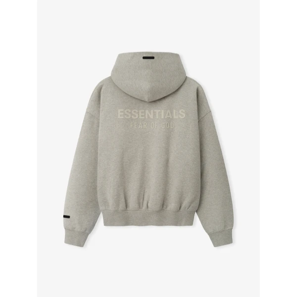 Fear of God Essentials Back Logo Classic Hoodie in Warm Heather | Sweatshirts | Luxury Shoes 