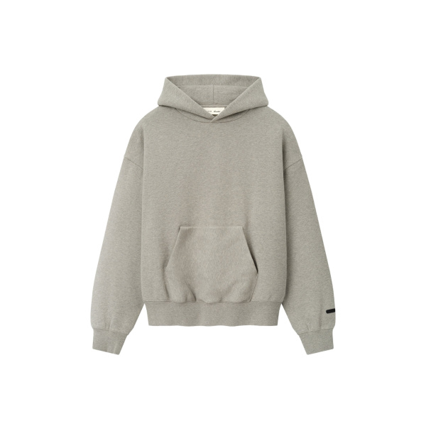 Fear of God Essentials Back Logo Classic Hoodie in Warm Heather | Luxury Shoes 